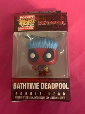 Funko Pocket Pop Marvel Bathtime Deadpool Keychain NWOT